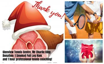 Professional Tennis Coaching & a smoked Full Leg Ham from Charlie!