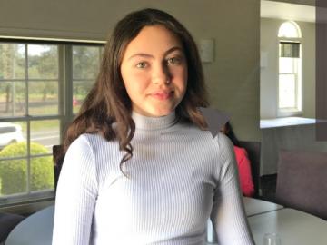 Top Mark exam result for AM4U singing student Gretel Murrow