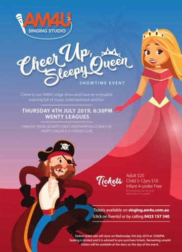 Poster showing a queen and pirate